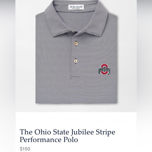 Peter Millar Other - PETER MILLAR The Ohio State Jubilee Stripe
Performance Polo
